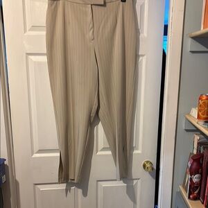 WomensTan Pinstripe Pants
